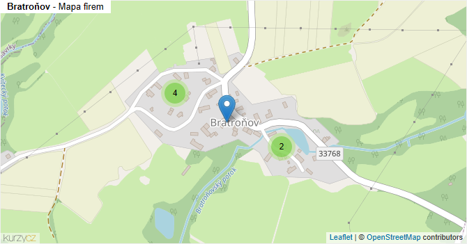 Bratroňov - mapa firem