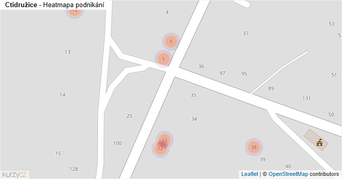 Ctidružice - mapa podnikání