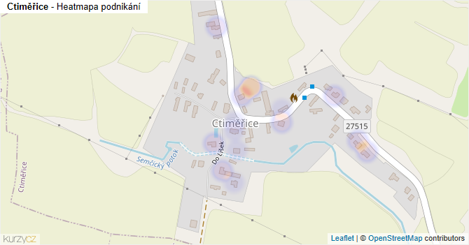 Ctiměřice - mapa podnikání