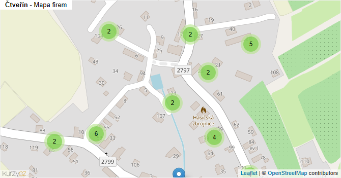Čtveřín - mapa firem