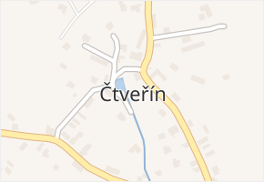 Čtveřín v obci Čtveřín - mapa části obce