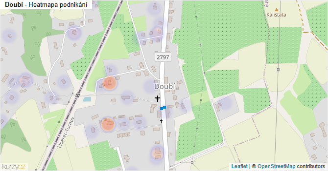 Doubí - mapa podnikání
