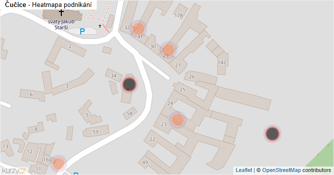 Čučice - mapa podnikání
