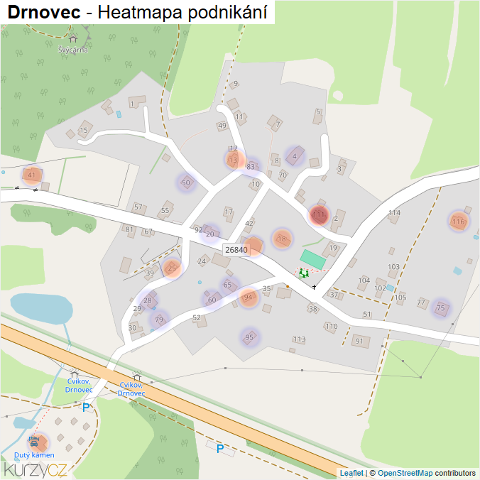 Mapa Drnovec - Firmy v části obce.