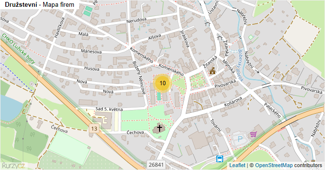 Družstevní - mapa firem