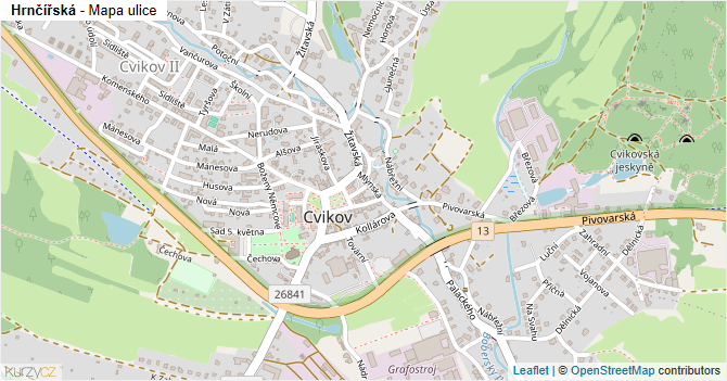 Hrnčířská - mapa ulice
