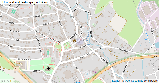 Hrnčířská - mapa podnikání