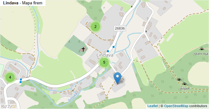 Lindava - mapa firem