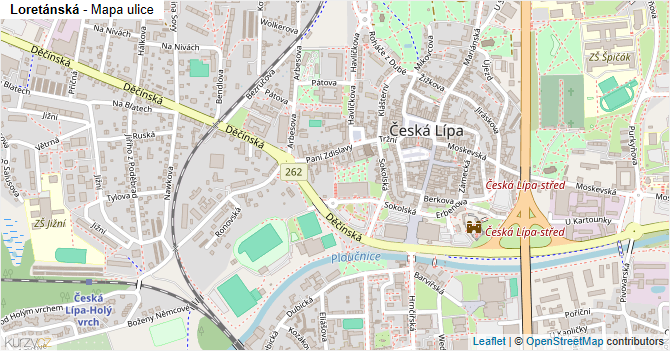 Loretánská - mapa ulice