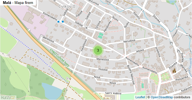 Malá - mapa firem