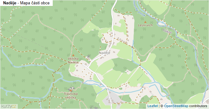 Naděje - mapa části obce