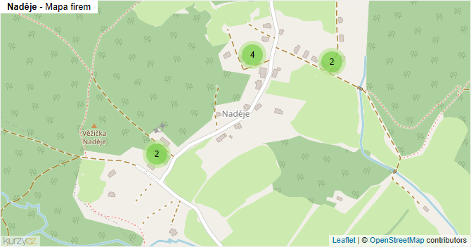 Naděje - mapa firem