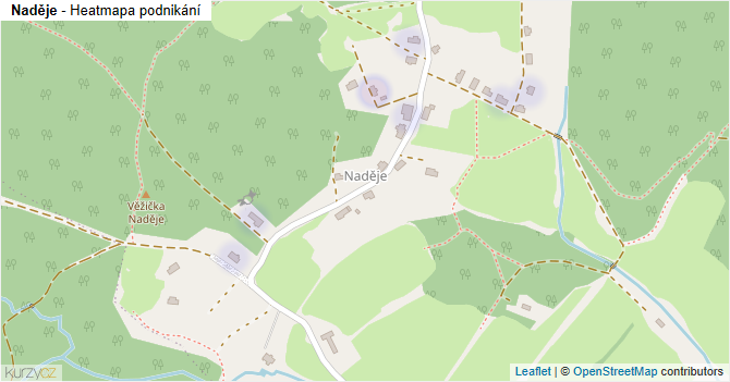 Naděje - mapa podnikání