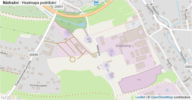 Nádražní - mapa podnikání