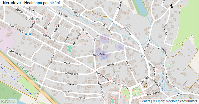 Nerudova - mapa podnikání