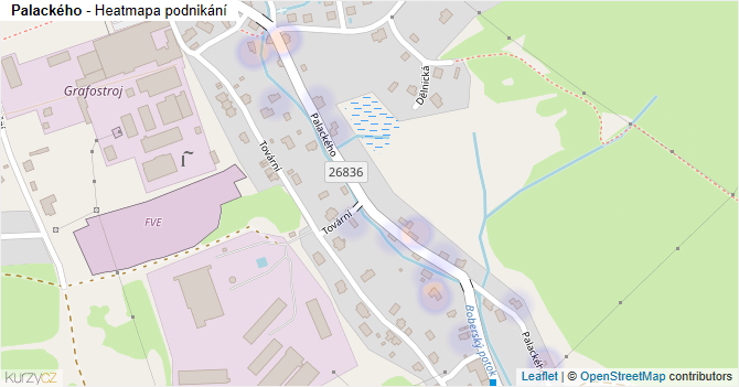 Palackého - mapa podnikání