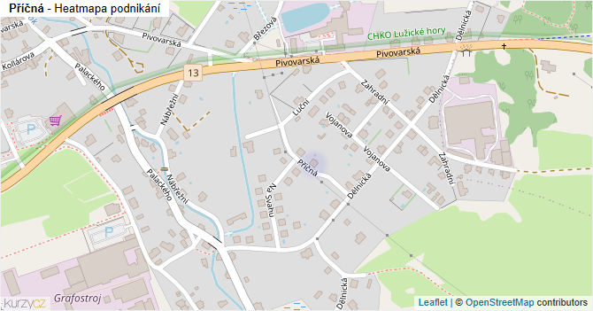 Příčná - mapa podnikání