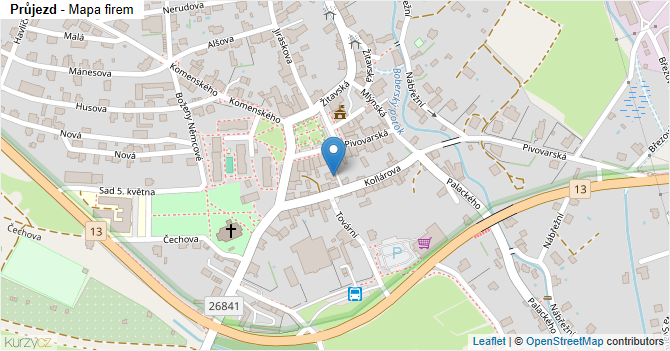 Průjezd - mapa firem