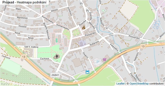 Průjezd - mapa podnikání