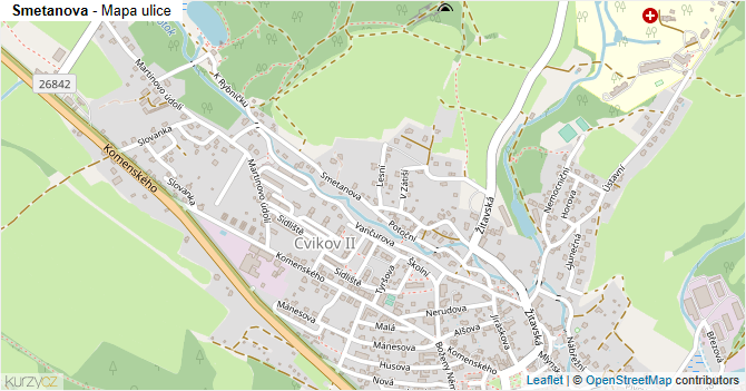 Smetanova - mapa ulice