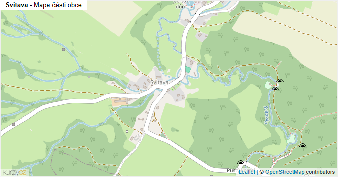 Svitava - mapa části obce