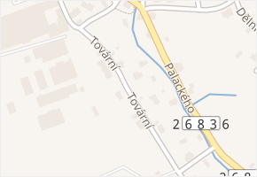 Tovární v obci Cvikov - mapa ulice