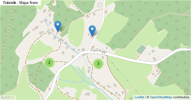 Trávník - mapa firem
