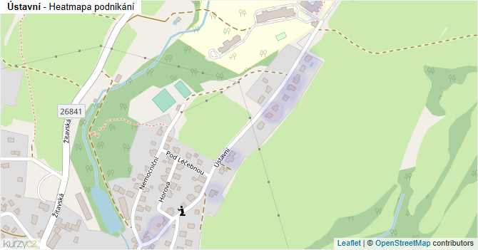 Ústavní - mapa podnikání