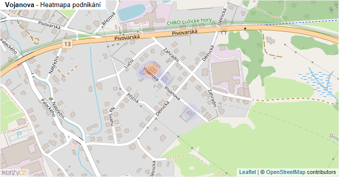 Vojanova - mapa podnikání