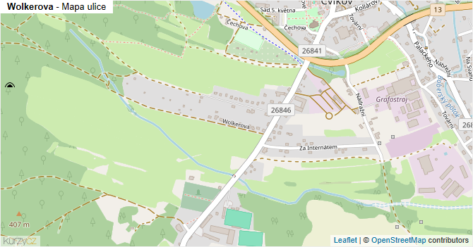 Wolkerova - mapa ulice
