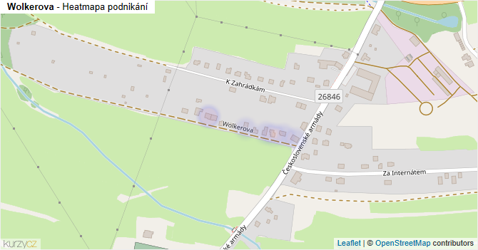 Wolkerova - mapa podnikání