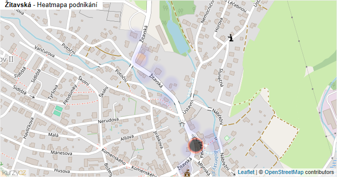 Žitavská - mapa podnikání