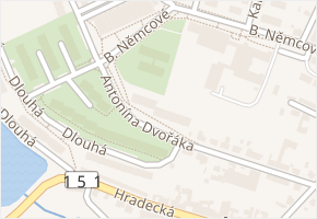 Antonína Dvořáka v obci Dačice - mapa ulice
