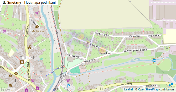 B. Smetany - mapa podnikání