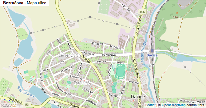 Bezručova - mapa ulice
