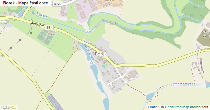 Borek - mapa části obce