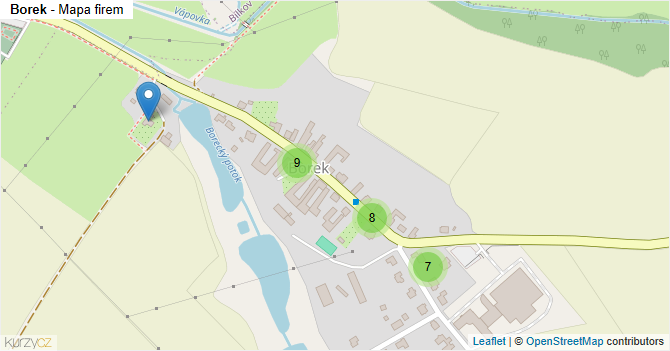 Borek - mapa firem