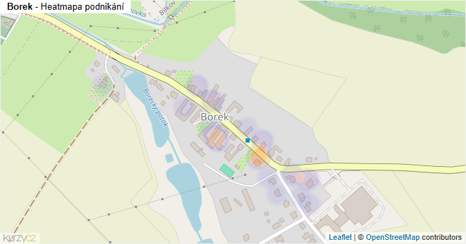 Borek - mapa podnikání