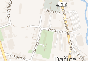 Bratrská v obci Dačice - mapa ulice