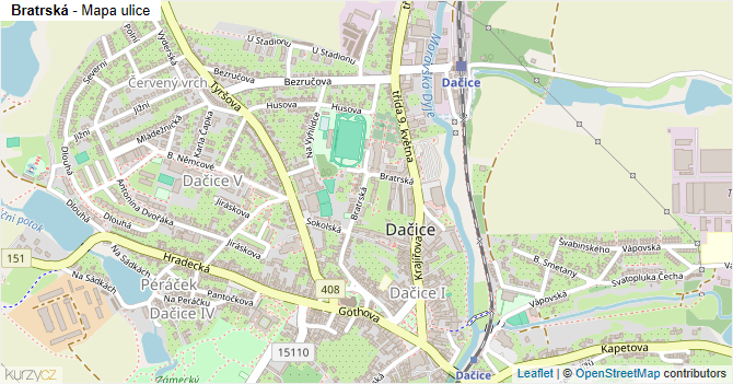 Bratrská - mapa ulice