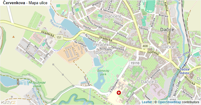 Červenkova - mapa ulice