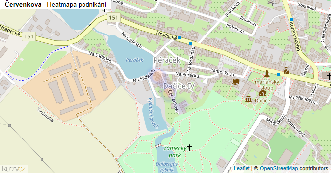 Červenkova - mapa podnikání