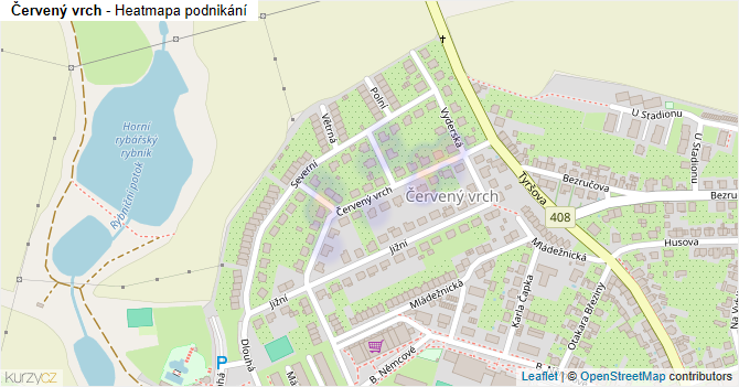 Červený vrch - mapa podnikání