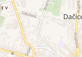 Cukrovarnická v obci Dačice - mapa ulice