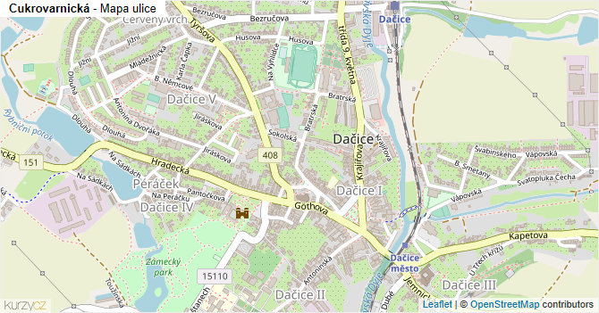 Cukrovarnická - mapa ulice