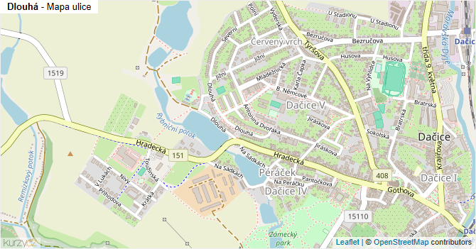 Dlouhá - mapa ulice