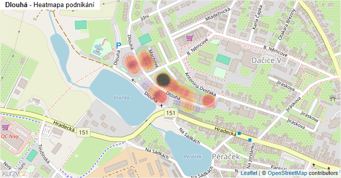 Dlouhá - mapa podnikání