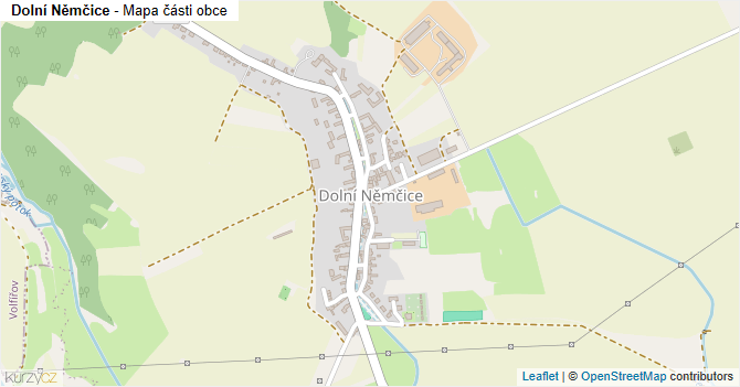 Dolní Němčice - mapa části obce