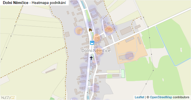 Dolní Němčice - mapa podnikání