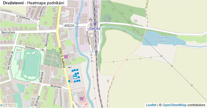 Družstevní - mapa podnikání